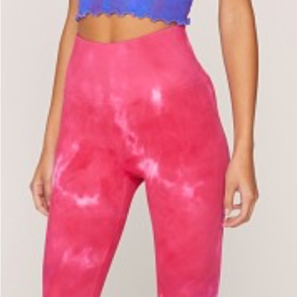 Spiritual Gangster Self Love Legging Watermelon Purple Tie Dye Leggings Size M/L - Picture 3 of 12